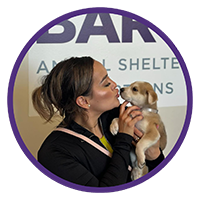 Lady Kissing a Dog