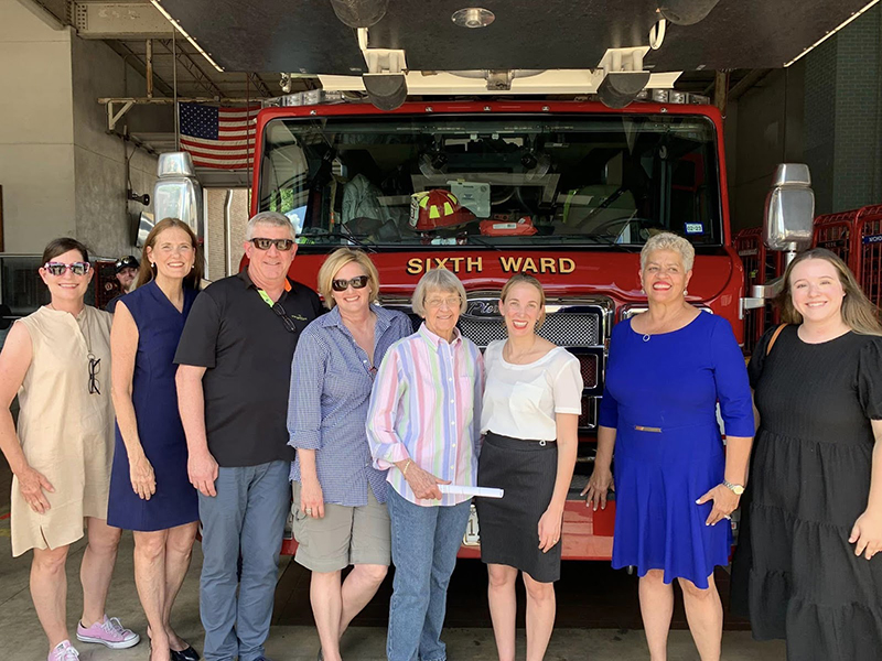 Group Photo in Front of a Fire Truck