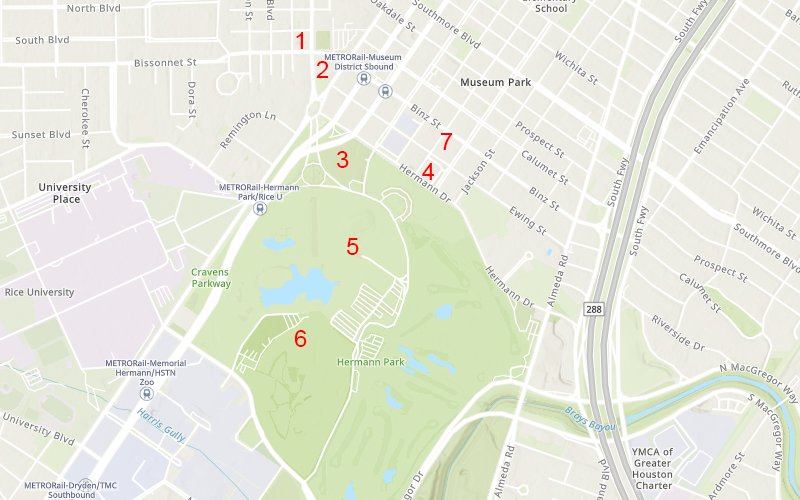 Museum District Venues Map