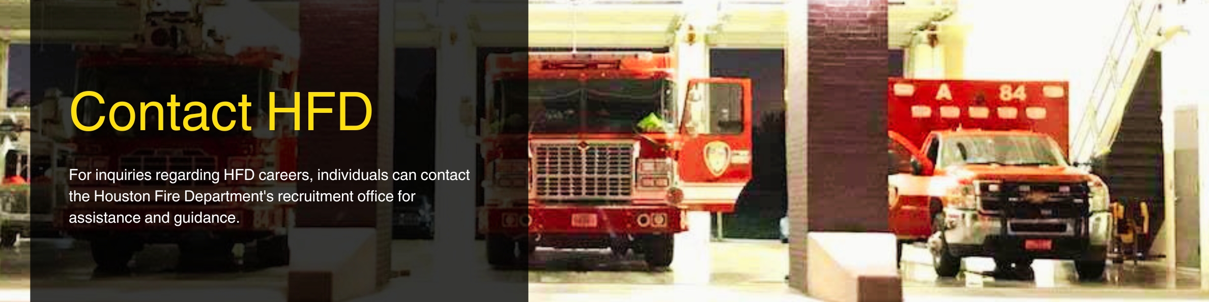 Contact HFD Banner