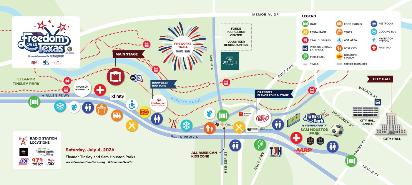 Freedom Over Texas Event Map