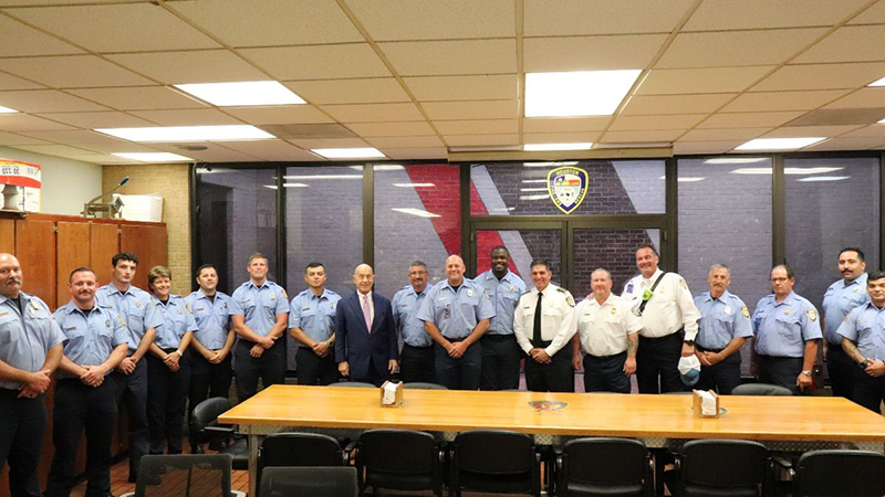 Mayor Whitmire Visiting a Fire Station