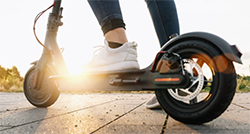 Feet on an eScooter