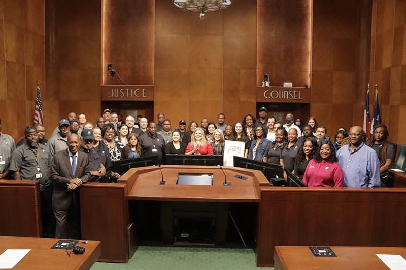 Mayor with ParkHouston Employees