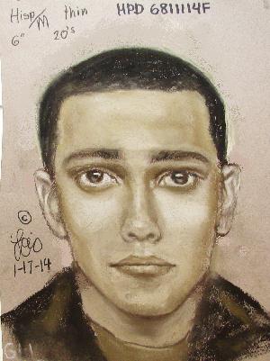 Composite sketch of a suspect wanted